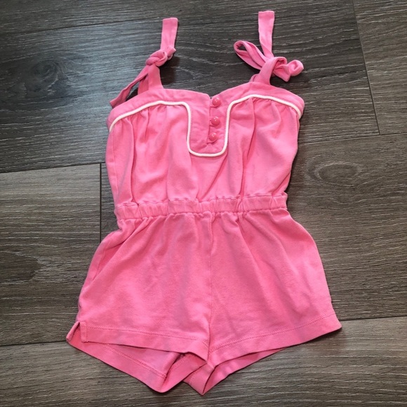 Janie And Jack Pink Romper Swim Coverup Baby Girls Size 3-6 Months - Picture 2 of 7